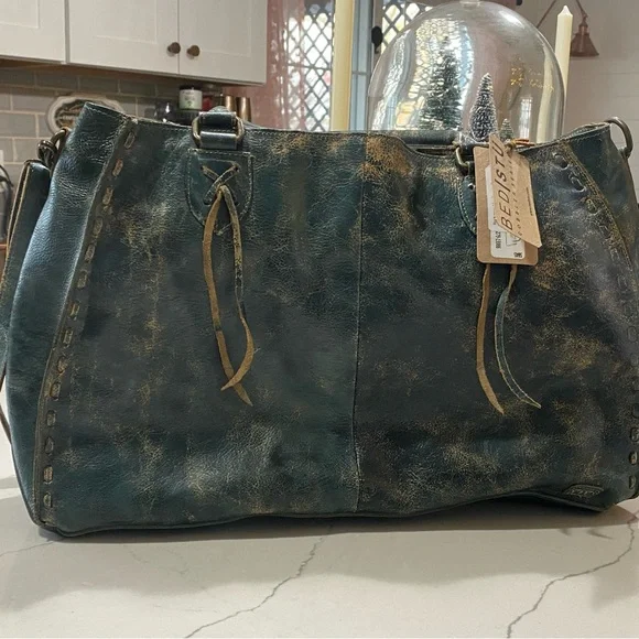 NWTs BED|STU Rockaway Handbag plus Cadence wristlet dark teal lux - Picture 2 of 15